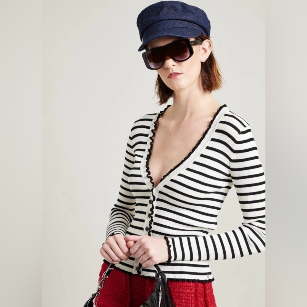 NWOT PennyBlack by Max Mara Fitted Cardigan with V-neck Size:Small US4/6 Spring